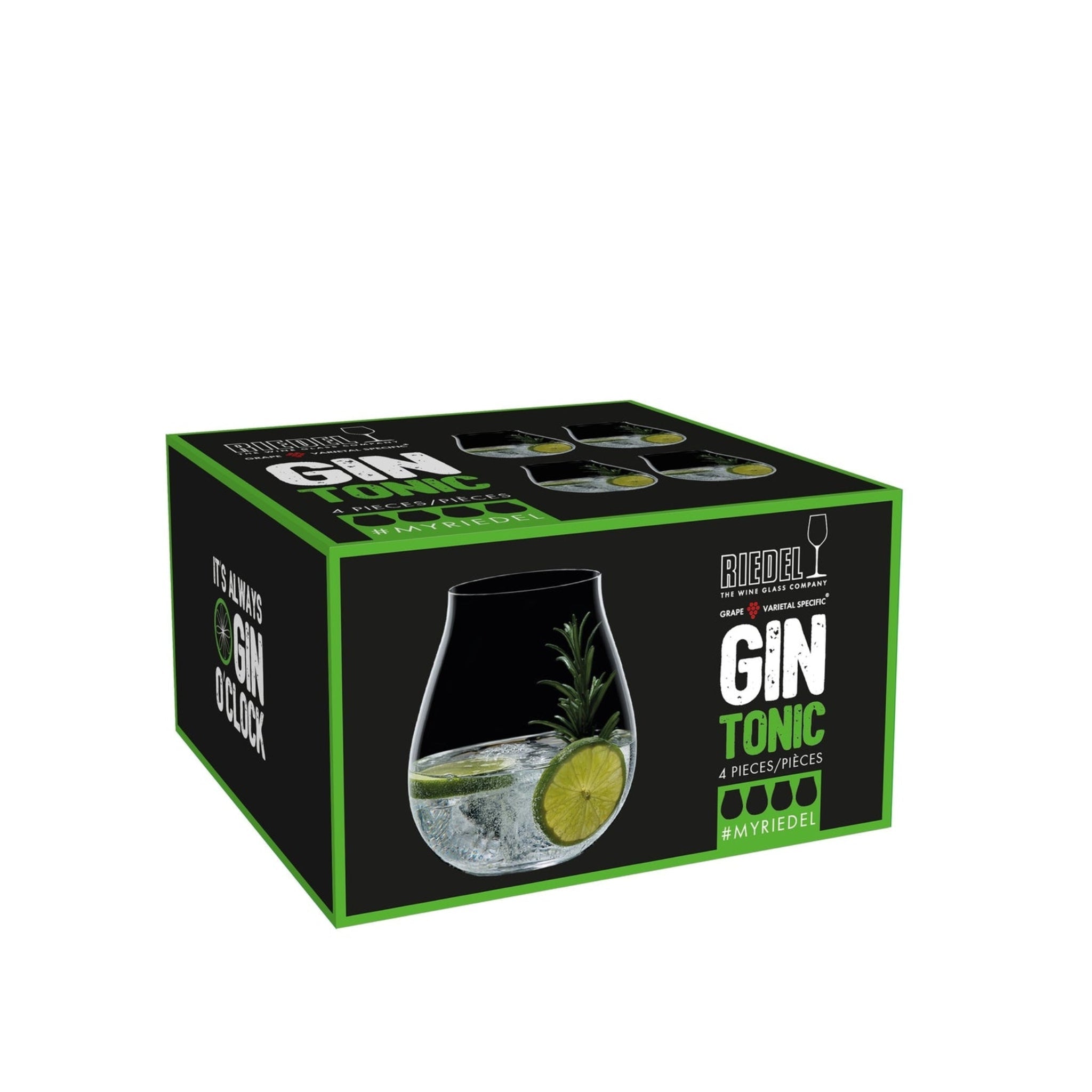 Riedel Drinkware Gin Set (5414/67) – Set of 4 Crystal Glasses